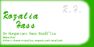 rozalia hass business card